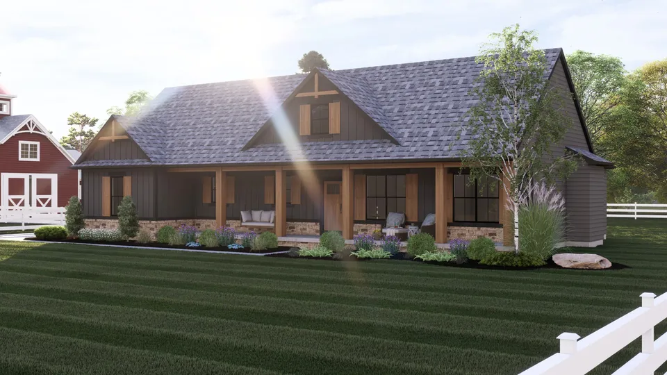 The Gemini house plan, exterior view 3